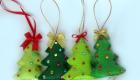 Keçe Noel ağaçları - çocuklarla ideal ve güvenli bir Yeni Yıl